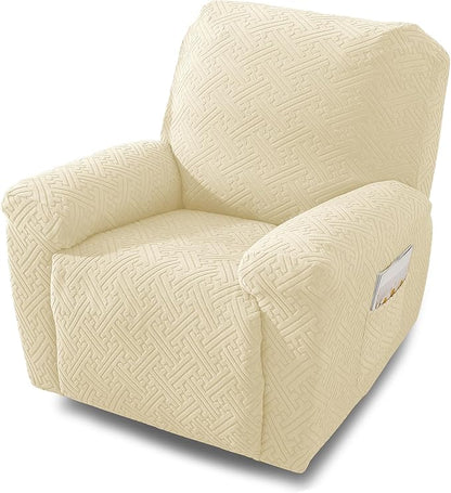 NORTHERN BROTHERS Recliner Chair Covers, Lazy Boy Recliner Covers, Stretchy Cover for Recliner Chairs, Beige