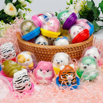 30 Packs Party Favors Slow Rising Animals with Capsules,Goodie Bag Stuffers,Birthday Gifts,Treasure Box Toys, Kids Classroom Prizes,Claw Machine Toys,Mini Animal Toys,Stress Relief Squishy Toys