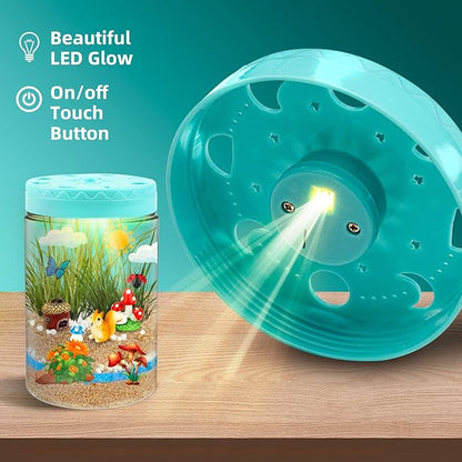 Light Up Terrarium Kit for Kids,Squirrel Gardening Kit for Boys and Girls,Creative Educational Gardening Toy,Arts and Crafts Activity Kits,Birthday Gifts for Ages 4 5 6 7 8-12