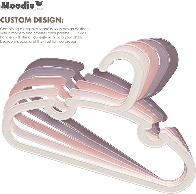 Recycled Plastic Kids Hangers | 13.5" Heavy Duty Kids Clothes Hangers | Bulk Pack Childrens Hangers, Large Child Hangers | Toddler Hangers (2-12yrs | 25 Pack, Pink)