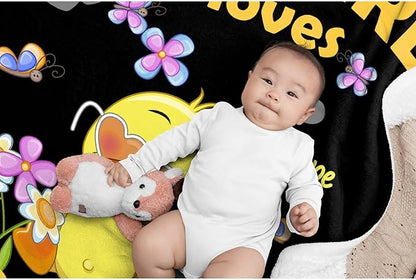 Custom Name Just a Girl loves Duck Adult duck Blanket Kids Funny Blanket Suitable for Bedroom bed sofa Crib Couch Chair outdoor All Season Items That Yellow Duck Lovers Will Love 50"x40"for Kid