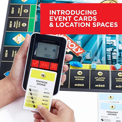 Hasbro Gaming Monopoly Ultimate Banking Edition Board Game for Families and Kids Ages 8 and Up, Electronic Banking Unit (Amazon Exclusive)