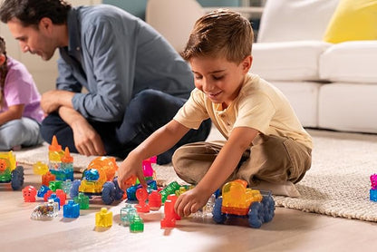 Jelly Blox Construction Site Set | Includes 75 Pieces | Toddler & Preschool Building Blocks Kids Can Squeeze, Stretch, Squish | MESH ACCREDITED | Safety Tested & Ouch-Free | Sensory Play Toy Ages 2+