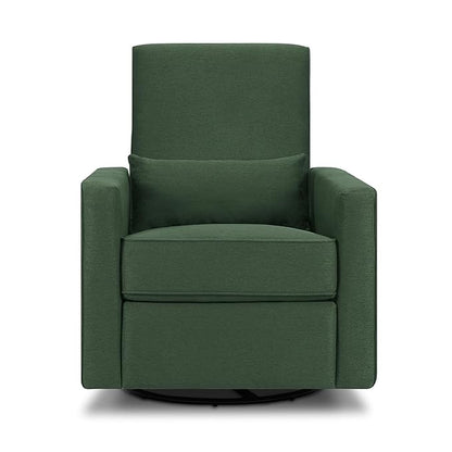 DaVinci Piper Upholstered Recliner and Swivel Glider in Pine Green, Greenguard Gold & CertiPUR-US Certified