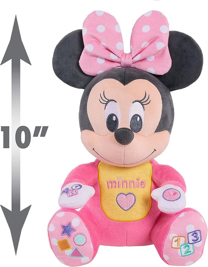 Disney Baby Musical Discovery Plush Minnie Mouse with Sounds and Phrases, Sings ABCs, 123s, and Colors Songs, Kids Toys for Ages 06 Month by Just Play