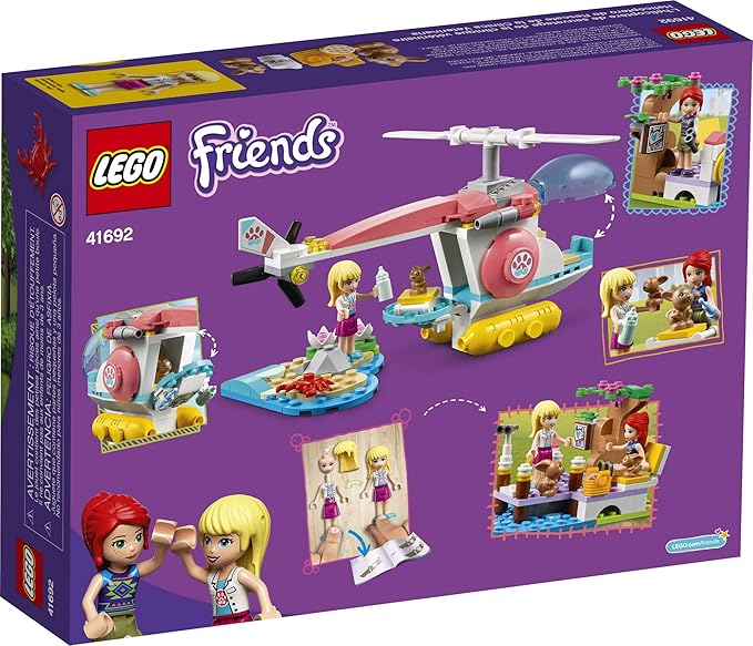 LEGO Friends Vet Clinic Rescue Helicopter 41692 Building Kit; Makes Great Birthday for Kids, New 2021 (249 Pieces)
