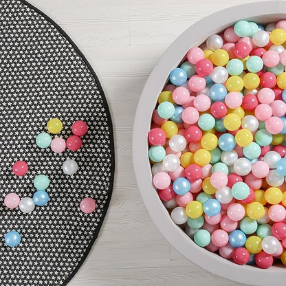 GOGOSO Ball Pit Balls for Toddles, Kids Plastic Balls for BallPit, Pool, Baby Party Accessories, Birthday Decoration 50 100 200 500 1000