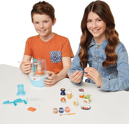 Make It Real Mini Pottery Studio - 26-Piece DIY Pottery Kit with Mess-Free Air Dry Clay - Create 10 Miniature Projects, Beginner to Master Levels - Innovative Centering Tool - Great for Kids Ages 8