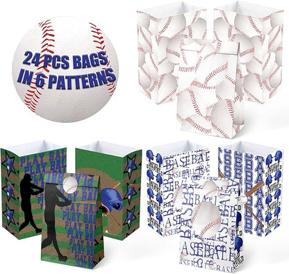 24 Baseball Party Favor Bags Baseball Goodie Bags Baseball Party Favors for Kids Baseball Birthday Party Supplies