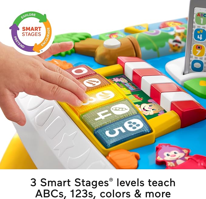 Fisher-Price Baby to Toddler Toy Laugh & Learn Around The Town Learning Activity Table with Music & Lights for Infants Ages 6+ Months (Amazon Exclusive)