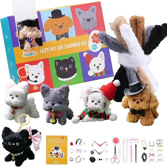 JMMICO 71-Piece Pipe Cleaner Craft Kit for Kids & Adults - DIY Animal Art Supplies with Video Tutorial, Creative Blind Box Anxiety Relief Toys & Classroom Activities, ASTM/CPC Certified (Ages 8+)