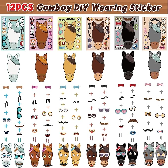 Cowboy My First Rodeo Party Favors, Horses Themed Party Bags for Kids Birthday Party Decorations
