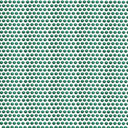 33 inch 07mm Round Metallic Green Mardi Gras Beads - 6 Dozen (72 Necklaces)