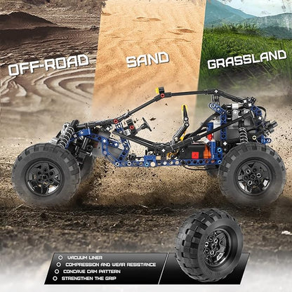 Mould King RC Off-Road Building Car Toys, 515 Pieces Building Blocks Lightning Climbing Car Model with Motors (Remote Control and APP Control), Intelligent Building Kits for Boys