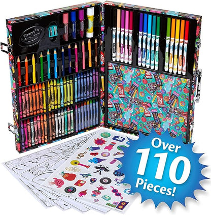 Crayola Trolls World Tour Inspiration Art Case, Over 110 Pieces, Art Set, Gifts for Kids, Age 5, 6, 7, 8