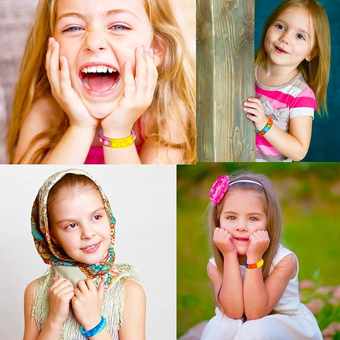 100PCS Pop Fidget Bulk Bracelets Toys, Fidget Popper Bracelet Pack, Durable and Adjustable, Multicolor Pop Bracelet Finger Press Bracelet for Kids and Adults Bulk Toys Bulk Fidgets