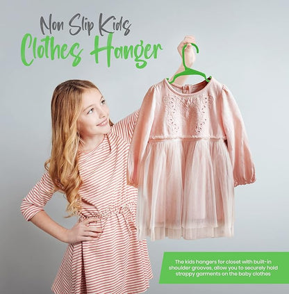 Utopia Home 20 Pack Kids Hangers - 11.5 Inch Plastic Baby Hangers for Closet - Childrens Hanger for Clothes & Infant Hanger for Closet - Ideal for Everyday Standard Use (Green)