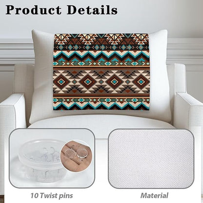 Aztec Recliner Headrest Cover Fabric Sofa Headrest Slipcovers Pet Scratch Resistant Couch Headrest Covers Furniture Protector for Recliner Leather Sofa Couch