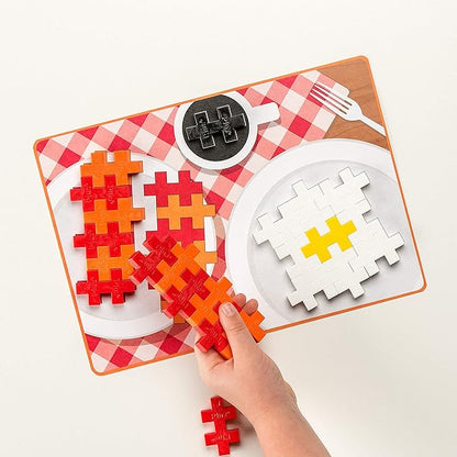 PLUS PLUS - BIG - BIG Picture Puzzles, Basic Color Mix - Construction Building Stem Toy, Interlocking Large Puzzle Blocks for Toddlers and Preschool