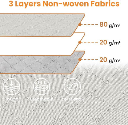 Fab totes 24 Gallons Clothes Storage, Foldable Thick Fabric Blanket Storage Bags, Containers for Organizing Bedroom, Closet, Clothing, Comforter, Organization with Handle (4 Pack,Ivory)
