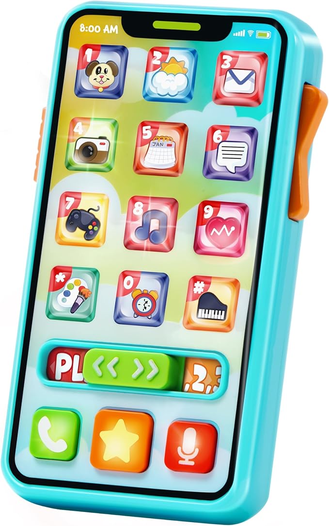 JOYIN Baby Toys 6-12 Months - Cell Phone with 4 Game Modes & 50+ Music and Learning Phrases, Educational Toys for Toddlers, Kids Phone Birthday Gifts for Girls Boys Age 1 2 3 Year Old