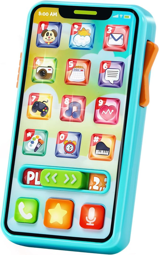 JOYIN Baby Toys 6-12 Months - Cell Phone with 4 Game Modes & 50+ Music and Learning Phrases, Educational Toys for Toddlers, Kids Phone Birthday Gifts for Girls Boys Age 1 2 3 Year Old