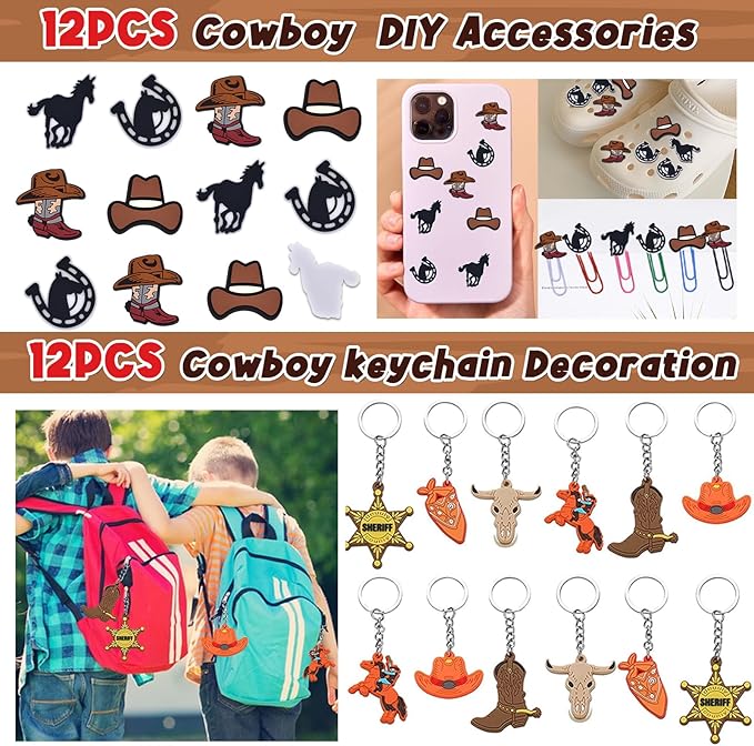 Cowboy My First Rodeo Party Favors, Horses Themed Party Bags for Kids Birthday Party Decorations