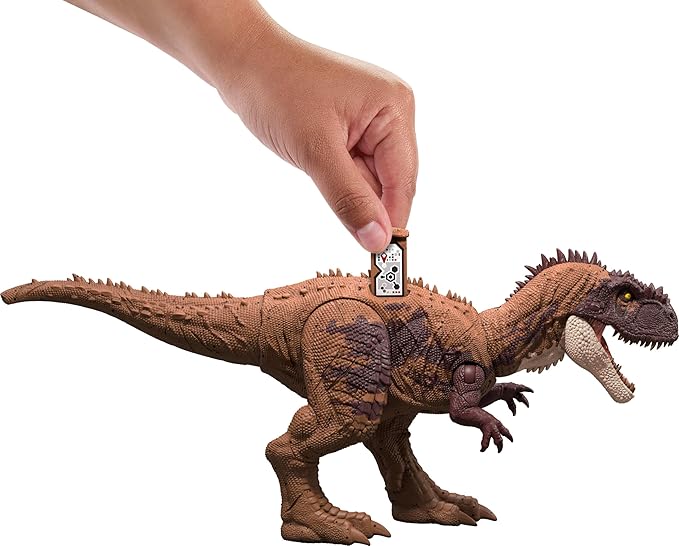 Mattel Jurassic World Dinosaur Toys with Roar Sound & Attack Action, Wild Roar Posable Figures, Physical & Connected Digital Play