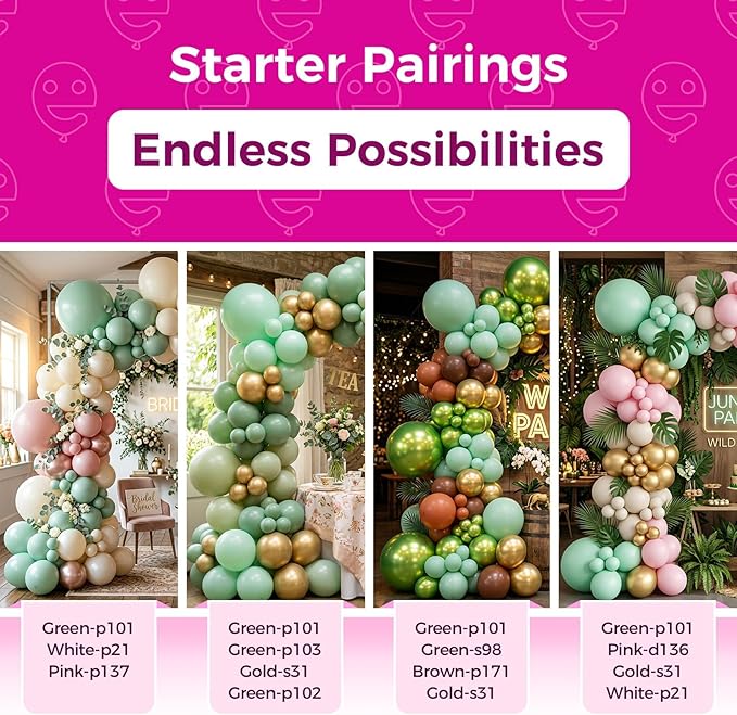 Bezente Mint Green Balloons Latex Party Balloons - 100 Pack 12 inch Round Helium Pastel Light Green Balloons for Wedding Birthday Anniversary Gender Reveal Graduation Party Decorations