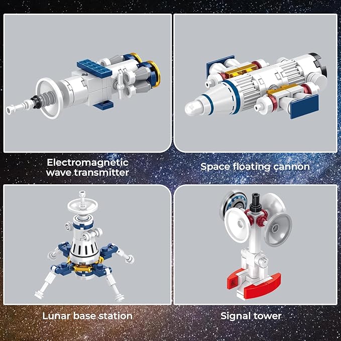 Contixo BK07 Space Station STEM Building Block Set - 12-in-1 Aerospace Exploration Kit with 573 PCS for Kids Ages 6-12, Creative Learning Construction Toy