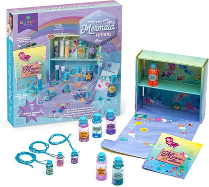 Craft-tastic –Mermaid Potion Kits for Kids – Glitter for Crafts, Arts and Crafts for Kids, Mermaid Accessories, Mermaid Toys, Mix Up Some Mermaid Magic, Easy Storage, Ages 6+