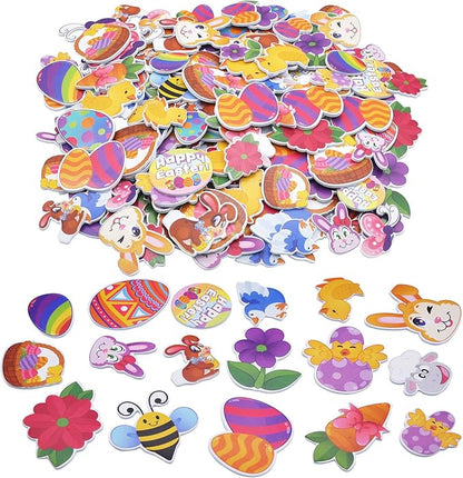 JOYIN 1000 Easter Arts & Crafts with Stickers Rolls, Stampers, foam stickers, and Temporary Tattoos for Easter Basket Stuffers, Egg Fillers, Egg Hunt Party, and Classroom Events