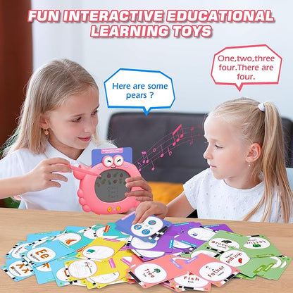 Talking Flash Cards,Kids Toddler Flash Cards with 224 Pages,Writing, Drawing,and Math,Autism Sensory Toys,Speech Therapy Toys,Learning Educational Toys Gifts for Age 2 3 4 5 Years Old Boys and Girls