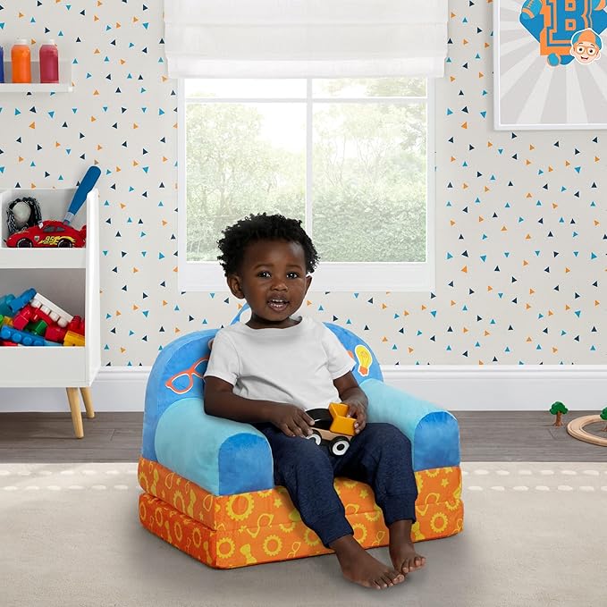Delta Children - Blippi Cozee Buddy Flip-Out Kids Chair, Blue