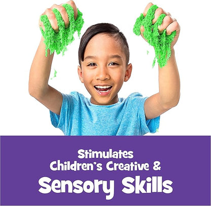 Kinetic Sand, The Original Moldable Sensory Play Sand Toys for Kids, Green, 2 lb. Resealable Bag, Ages 3+