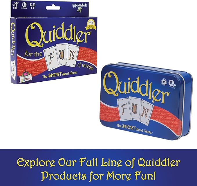 Quiddler Card Games for Kids - Playing Cards Word Games, Deck of Cards, Fun Family Games for Kids and Adults, Game Night, Travel Games, Multi-Player, Ages 8+