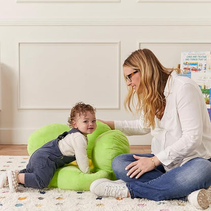 ECR4Kids SoftZone Flower Cozy Cushion Floor Pillow, Bright Green