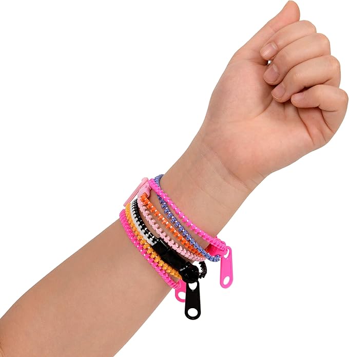 150-Pack Zipper Friendship Bracelets,7.5 Inches Fidget Friendship Bracelets for Goodie Bag Fillers