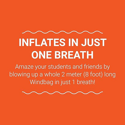 Steve Spangler Science WINDBAGS, 4 Pack – Blows Up in 1 Breath – STEM Activity for Kids – Easier to Inflate Than Regular Balloons – DIY Science Toy for Ages 6 and Up – for Classroom and Home Use
