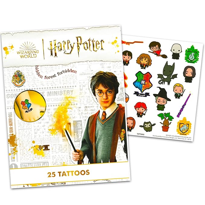 Harry Potter Activity Set Gift for Kids Bundle ~ Magical Spells Activity Kit with Harry Potter Tattoos (Harry Potter Gifts)