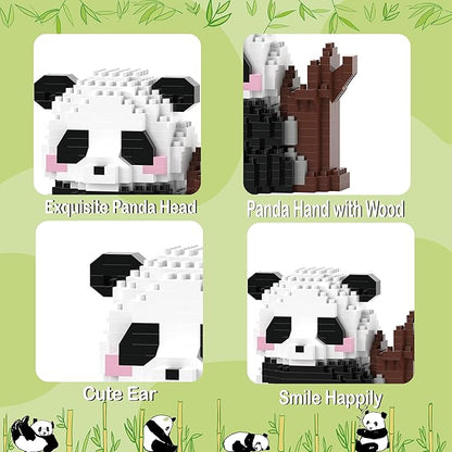 Mini Building Blocks- Hug Tree Panda, Party Favors- Micro Blocks Panda Toy for Kids 6 7 8 9 10+, Mini Blocks Building Sets for Adults, Easter/Birthday for Boys and Girls(536PCS)