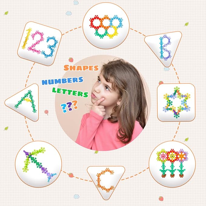 STEM Building Blocks Toy for Kids,300Pcs Interlocking Solid Plastic Educational Discs Toy,Classroom Must Haves Creativity Preschool Toy for Kids Aged 3+,Round Soft and Safe Material,Size Merge Set ﻿