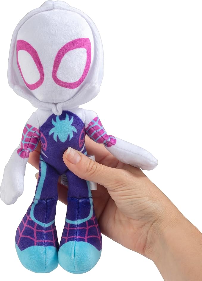 Marvel Spidey and His Amazing Friends 8" Gwen Stacy Ghost Spider Plush - Spider-Man Stuffed Animal Toy Figure - Officially Licensed - Spider-Verse Valentine's Day Gift for Kids, Boys, Girls - 8 Inches