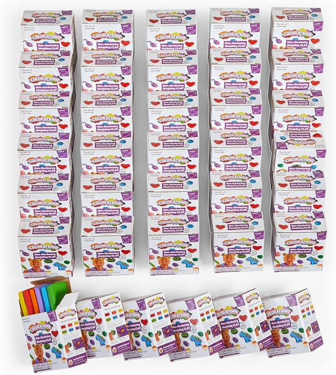 Colorations Classroom Value Bulk Non-Hardening Clay - Set of 36