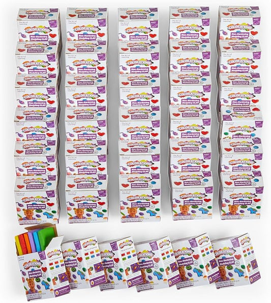 Colorations Classroom Value Bulk Non-Hardening Clay - Set of 36