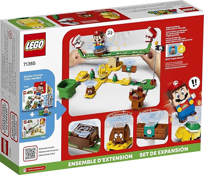 LEGO Super Mario Piranha Plant Power Slide Expansion Set 71365; Building Kit for Kids to Combine with The Super Mario Adventures with Mario Starter Course (71360) Playset (217 Pieces)