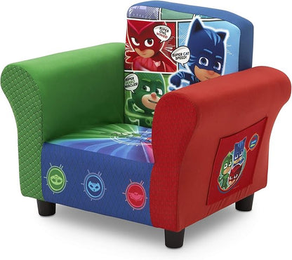 Delta Children Colorful Kids Upholstered Chair, Pj Masks