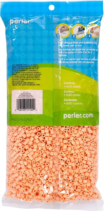 Perler Beads Fuse Beads for Crafts, Sand Pink, Small, 6000pcs