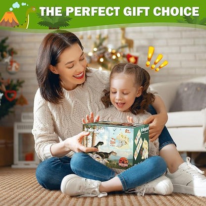 kolegend 12 Pack Dino Eggs Dig Kit and T. Rex Skull Dinosaur Eggs Excavation Set Easter Gift Dinosaur Toys Science Experiments Kits for Kids Easter Basket Stuffers Toys for 3+Year Old Boys Girl