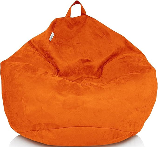 Bean Bag Stuffed Animal Storage Or Cover | No Filler | Extra Large | for Adults Or Kids | Double Stitched | Durable Zipper | Premium Microsuede